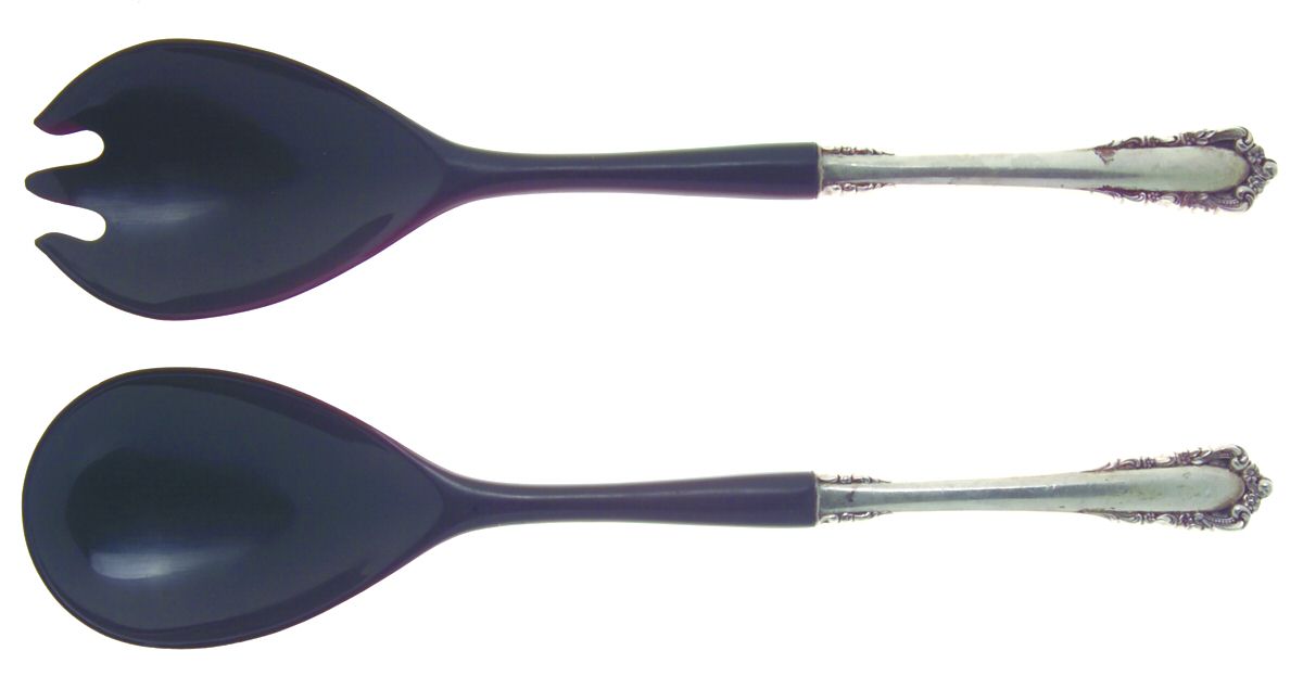 Carillon (Sterling, 1957) Plastic Bowl 2-Piece Salad Set by Lunt Silver-1