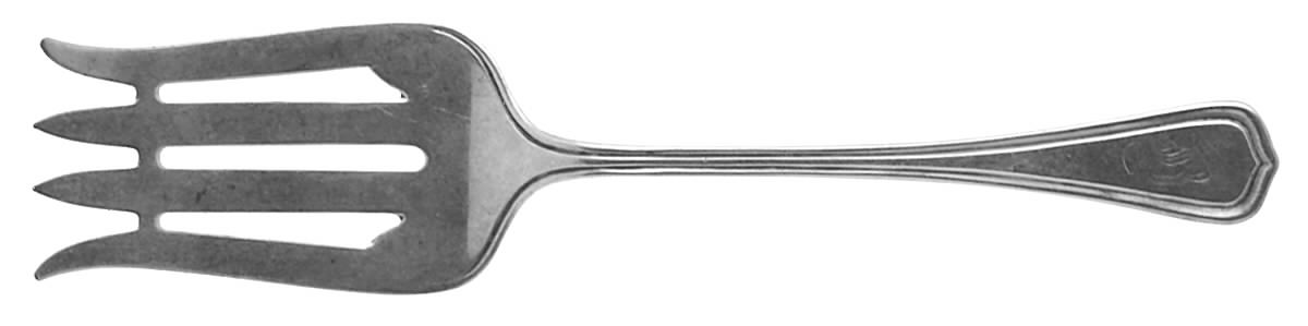 Carolina (Sterling, 1913) Medium Solid Cold Meat Serving Fork by Lunt Silver-1