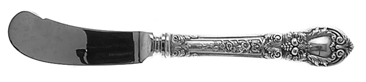 Charles II (Sterling, 1934, No Monograms) Butter Spreader Hollow Hdl-Paddle/Stainless Blade by Lunt Silver-1