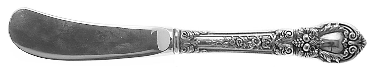 Charles II (Sterling, 1934, No Monograms) Butter Spreader Hollow Hdl-Paddle/Stainless Blade by Lunt Silver-1