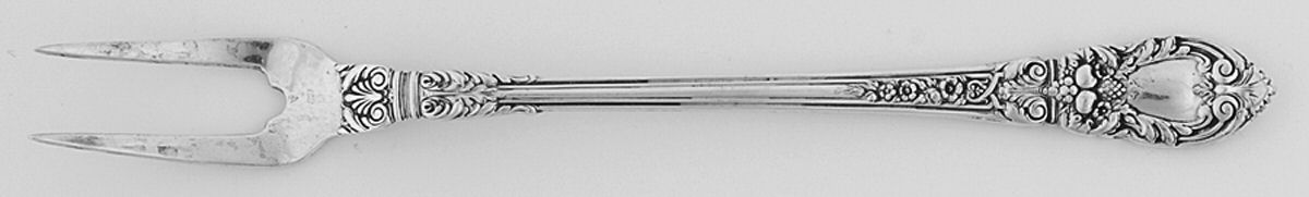 Charles II (Sterling, 1934, No Monograms) Short Handle Pickle/Olive Fork by Lunt Silver-1