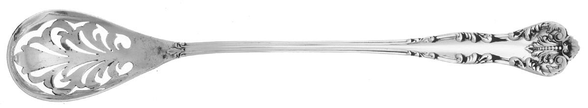 Chatelaine (Sterling, 1894) Pierced Bowl Short Handle Olive Spoon by Lunt Silver-1