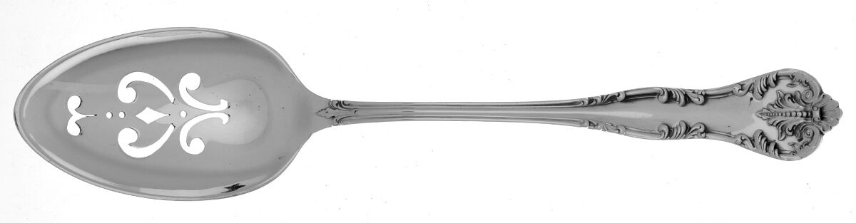 Chatelaine (Sterling, 1894) Pierced Tablespoon (Serving Spoon) by Lunt Silver-1