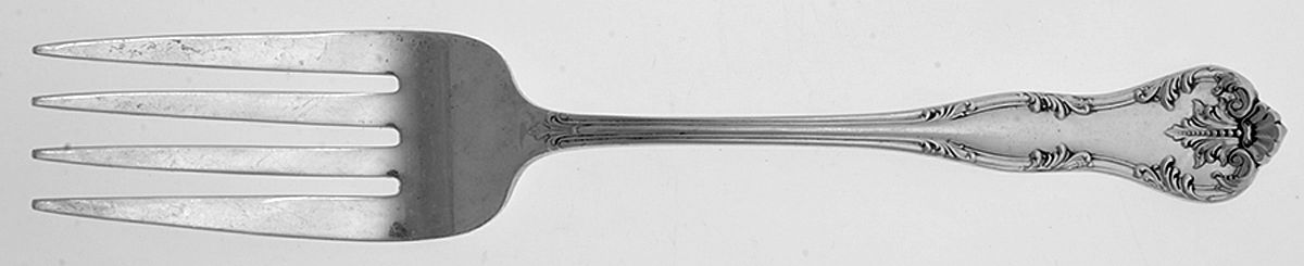Chatelaine (Sterling, 1894) Medium Solid Cold Meat Serving Fork by Lunt Silver-1