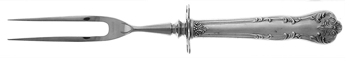 Chatelaine (Sterling, 1894) Small Steak Carving Fork with Stainless Prongs by Lunt Silver-1