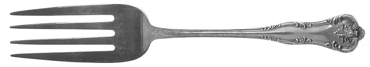 Chatelaine (Sterling, 1894) Small Solid Cold Meat Serving Fork by Lunt Silver-1