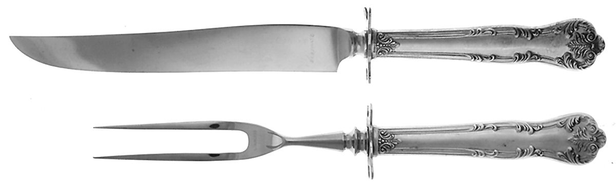 Chatelaine (Sterling, 1894) Small Stainless Blade 2-Piece Steak Carving Set by Lunt Silver-1