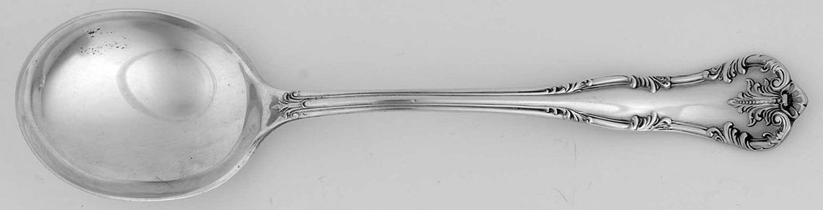 Chatelaine (Sterling, 1894) Round Bowl Soup Spoon (Gumbo) by Lunt Silver-1