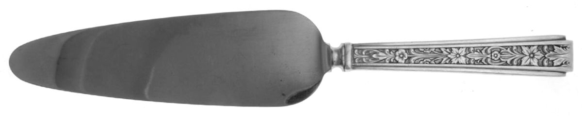 Chased Classic (Sterling, 1936) Pie Server with Stainless Blade by Lunt Silver-1
