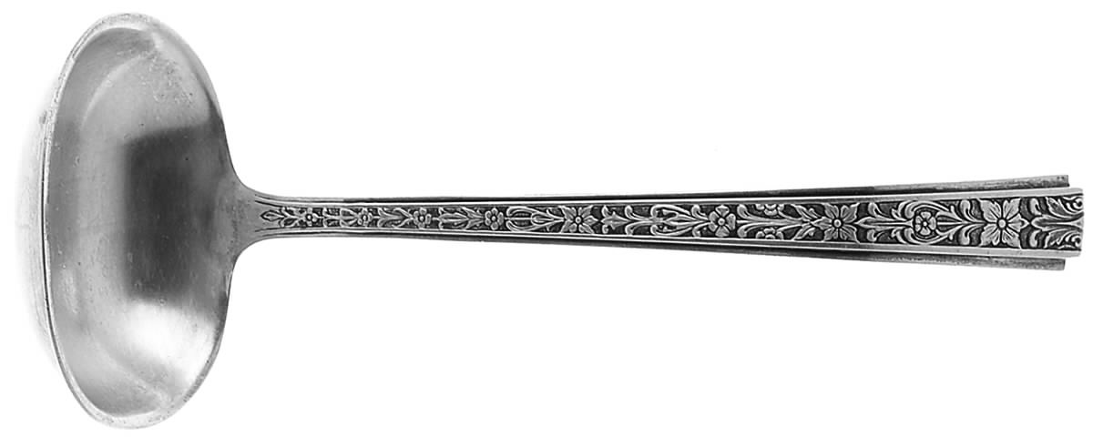 Chased Classic (Sterling, 1936) Solid Gravy Ladle by Lunt Silver-1