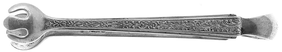 Chased Classic (Sterling, 1936) Small Sugar Tongs by Lunt Silver-1
