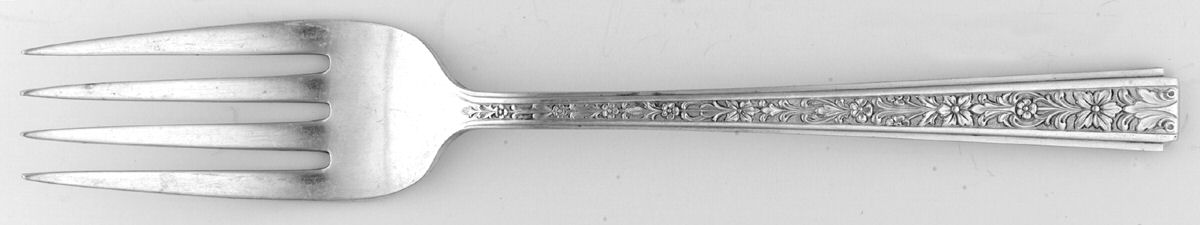 Chased Classic (Sterling, 1936) Individual Salad Fork by Lunt Silver-1
