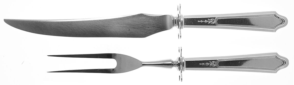 Chateau-Chateau Thierry(Sterling, 1919) Small Steak 2-Piece Carving Set w/Stainless Blade by Lunt Silver-1