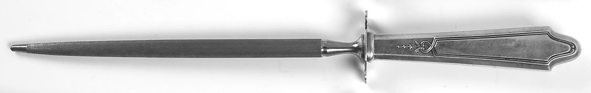 Chateau-Chateau Thierry(Sterling, 1919) Large Steel Rod Knife Sharpener by Lunt Silver-1