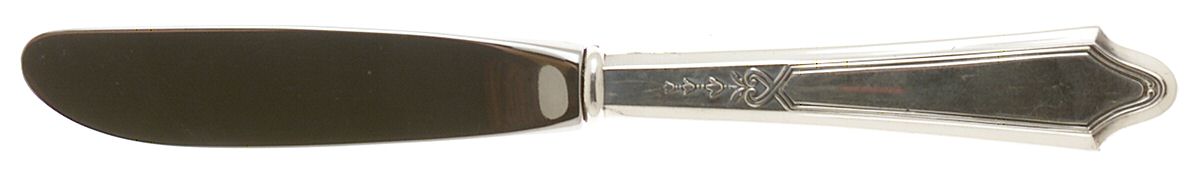 Chateau-Chateau Thierry(Sterling, 1919) Modern Hollow Butter Spreader (Stainless) by Lunt Silver-1