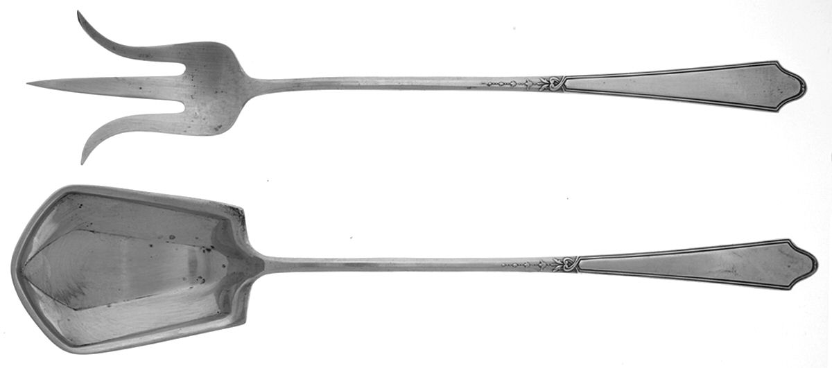 Chateau-Chateau Thierry(Sterling, 1919) 2 Pc Large Lettuce Serving Set by Lunt Silver-1