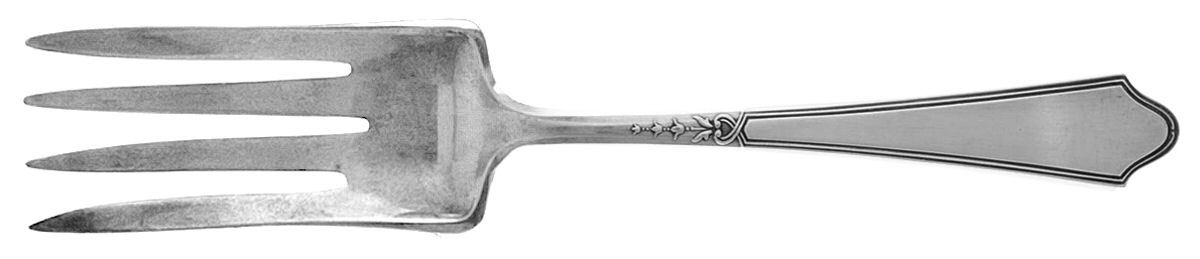 Chateau-Chateau Thierry(Sterling, 1919) Small Solid Cold Meat Serving Fork by Lunt Silver-1