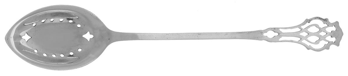 Chippendale (Sterling, 1910) Pierced Bowl Short Handle Olive Spoon by Lunt Silver-1