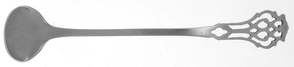 Chippendale (Sterling, 1910) Mustard Spoon by Lunt Silver-1