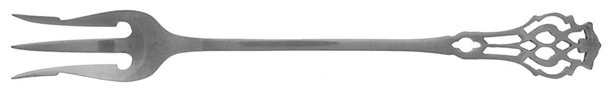 Chippendale (Sterling, 1910) Short Handle Pickle/Olive Fork by Lunt Silver-1