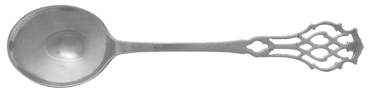 Chippendale (Sterling, 1910) Small Short Handle Chocolate Spoon by Lunt Silver-1