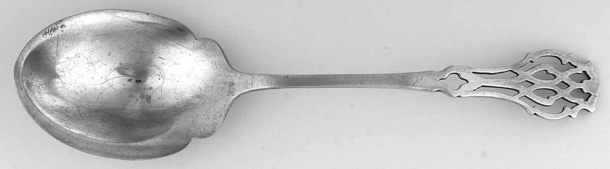 Chippendale (Sterling, 1910) Large Jelly Spoon by Lunt Silver-1
