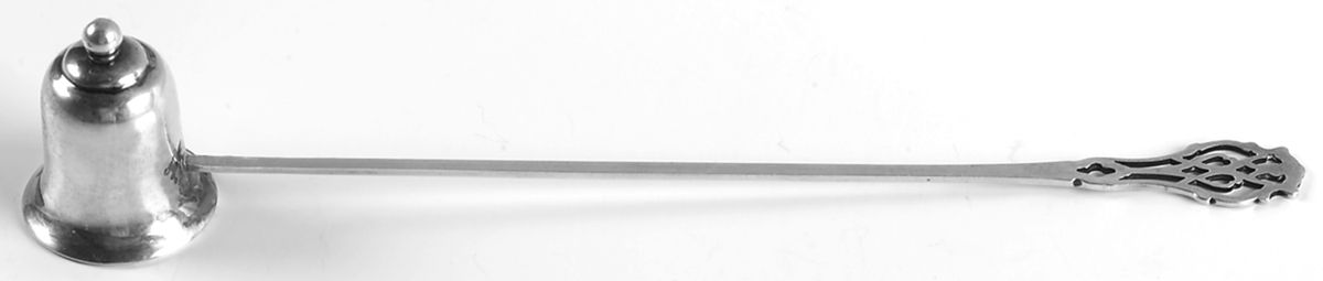 Chippendale (Sterling, 1910) Candle Snuffer with Sterling Implement by Lunt Silver-1