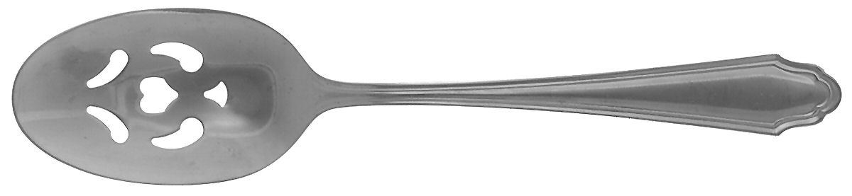 Clarendon (Stainless, 1981) Pierced Tablespoon (Serving Spoon) by Lunt Silver-1