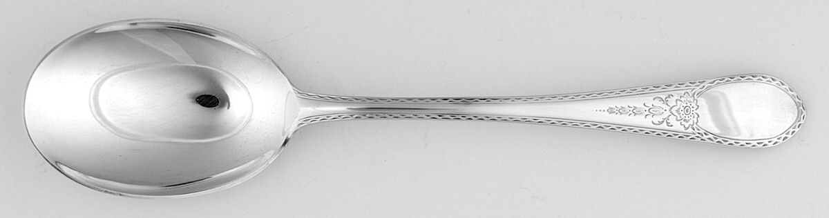 Colonial Engraved (Silverplate, 1982) Sugar Spoon by Lunt Silver-1