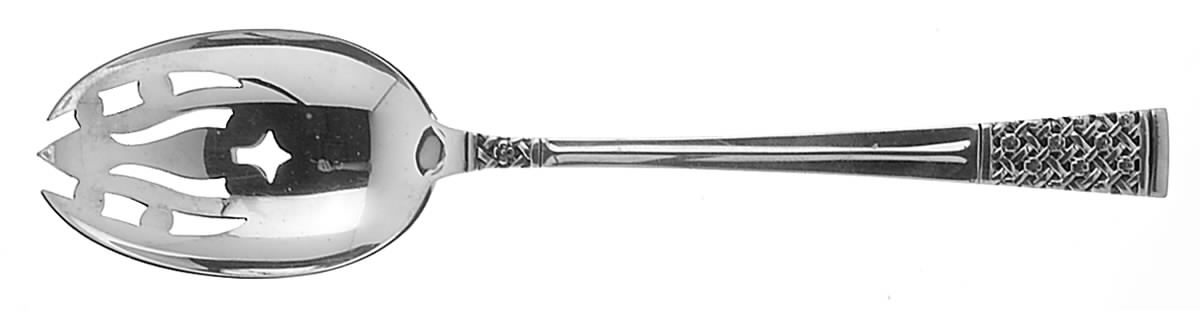 Columbine (Sterling, 1973) Pierced Tablespoon (Serving Spoon) by Lunt Silver-1