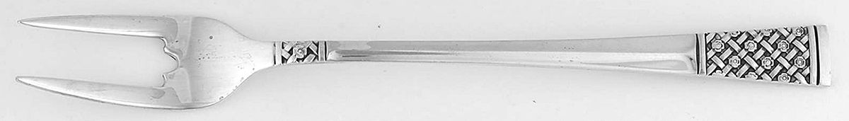 Columbine (Sterling, 1973) Short Handle Pickle/Olive Fork by Lunt Silver-1
