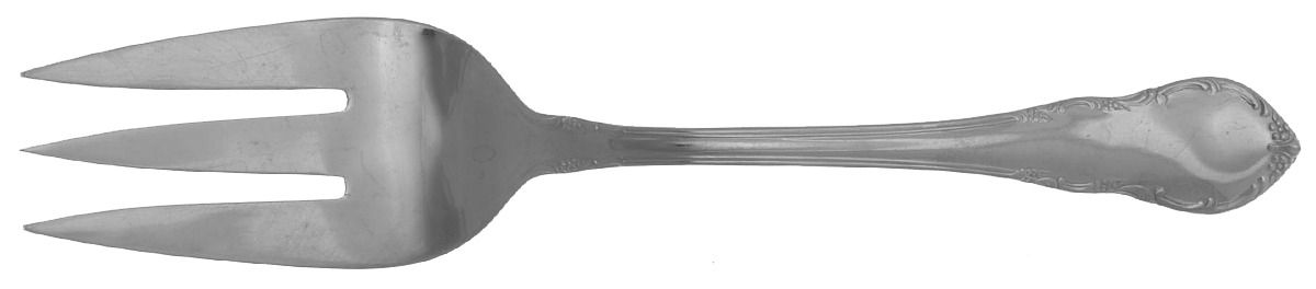 Country Living (Stainless, 1985) Large Solid Cold Meat Serving Fork by Lunt Silver-1