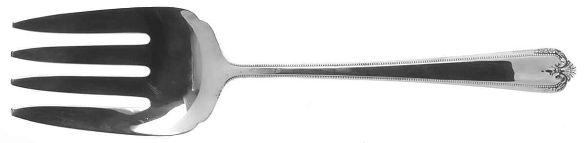 Colonial Manor (Sterling, 1940) Large Solid Cold Meat Serving Fork by Lunt Silver-1