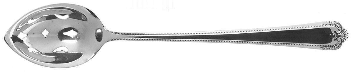 Colonial Manor (Sterling, 1940) Pierced Bowl Short Handle Olive Spoon by Lunt Silver-1