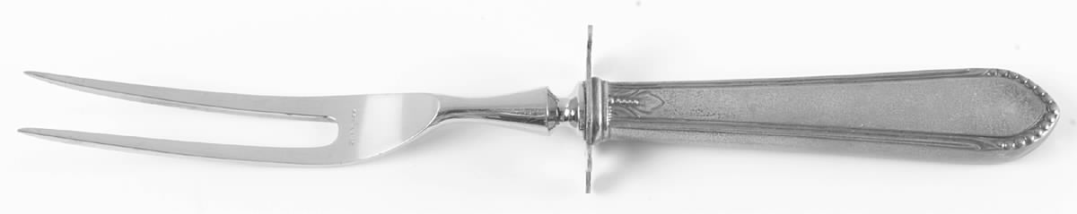 Coronet (Sterling, 1932) Large Stainless-Prong Roast Carving Fork by Lunt Silver-1