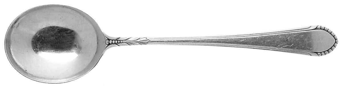 Coronet (Sterling, 1932) Round Bowl Soup Spoon (Cream Soup) by Lunt Silver-1