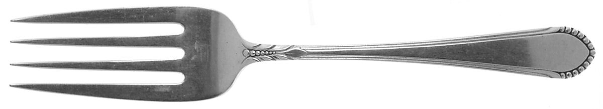Coronet (Sterling, 1932) Small Solid Cold Meat Serving Fork by Lunt Silver-1