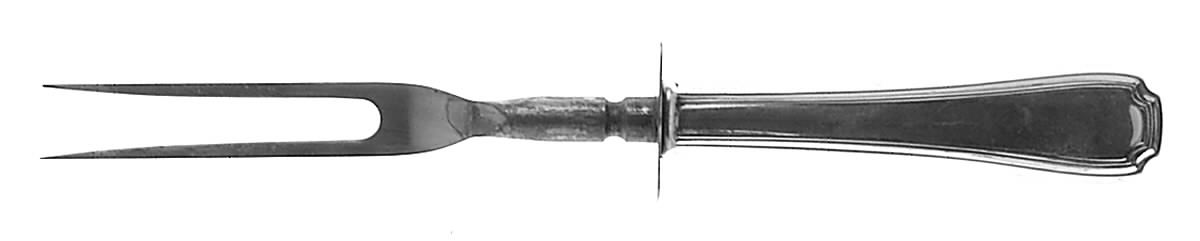 Cortland (Sterling, 1921) Small Steak Carving Fork with Stainless Prongs by Lunt Silver-1