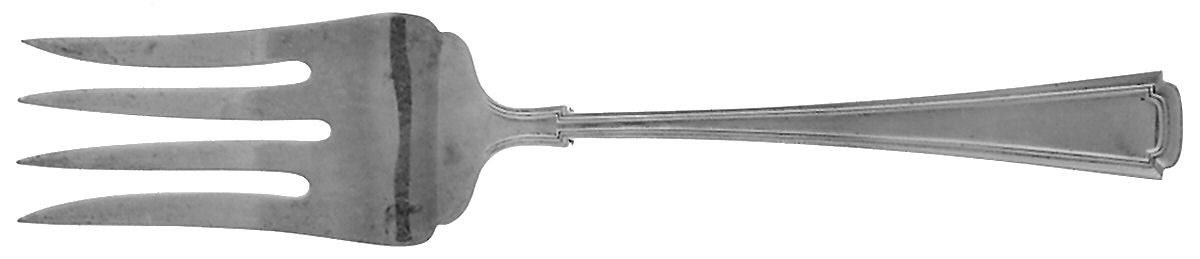Cortland (Sterling, 1921) Small Solid Cold Meat Serving Fork by Lunt Silver-1
