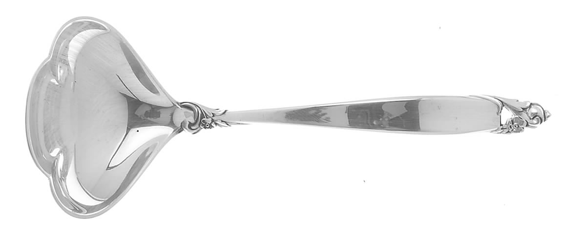 Counterpoint (Sterling, 1969) Solid Piece Cream Ladle by Lunt Silver-1
