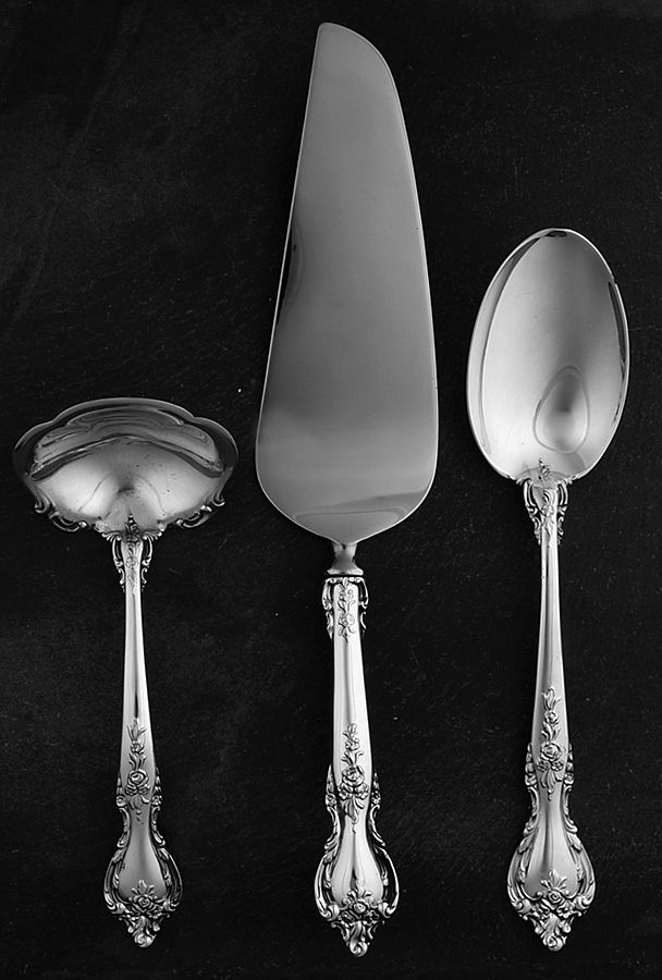 Delacourt (Sterling, 1966) 3 Piece Completer Set by Lunt Silver-1