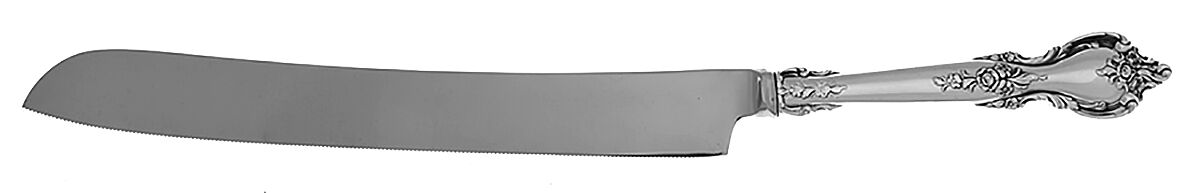 Delacourt (Sterling, 1966) Wedding Cake Knife with Stainless Blade HC by Lunt Silver-1