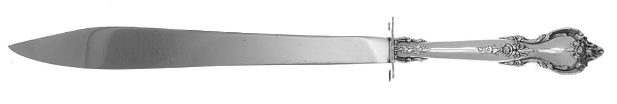 Delacourt (Sterling, 1966) Small Carving Knife W/Sterling Guard by Lunt Silver-1