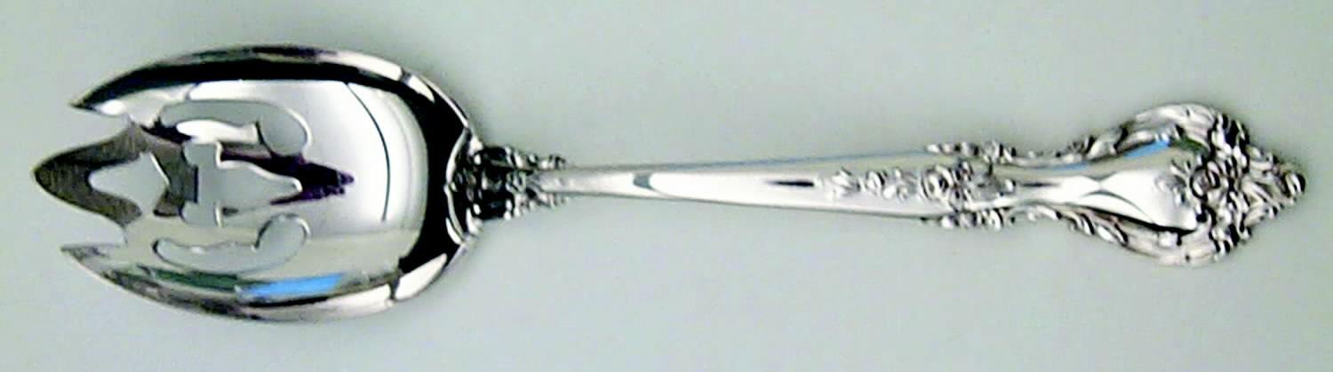 Delacourt (Sterling, 1966) Pierced Tablespoon (Serving Spoon) by Lunt Silver-1