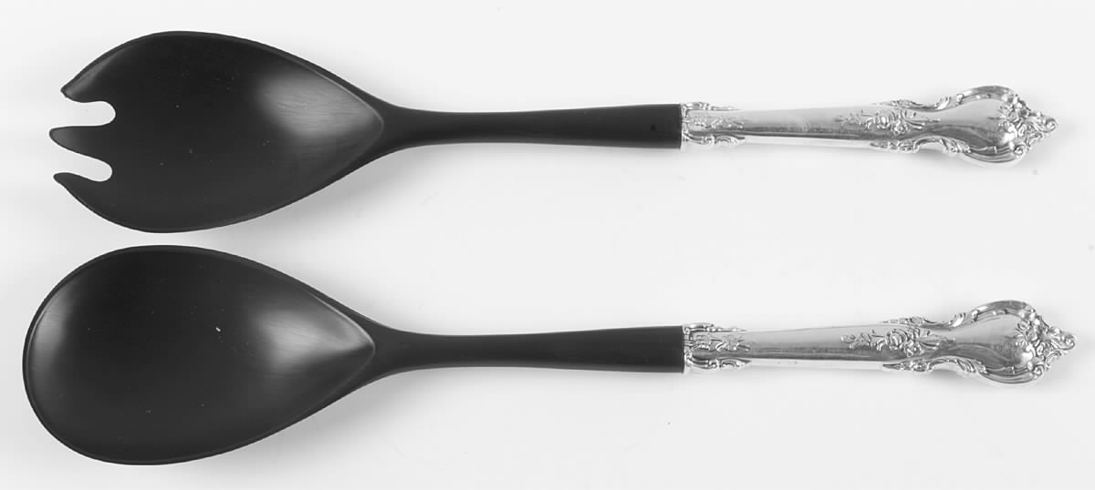 Delacourt (Sterling, 1966) Plastic Bowl 2-Piece Salad Set by Lunt Silver-1