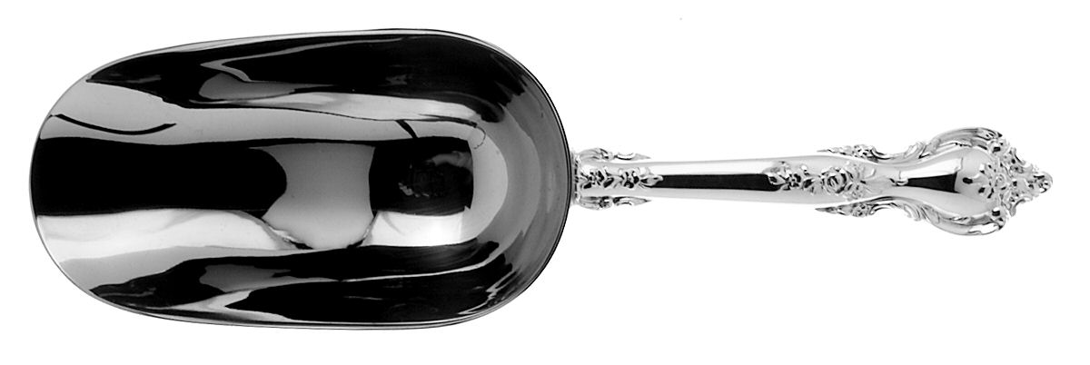 Delacourt (Sterling, 1966) Ice Scoop with Silverplate Bowl by Lunt Silver-1