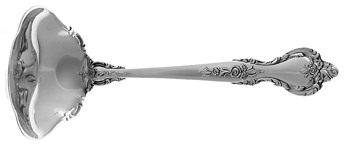 Delacourt (Sterling, 1966) Solid Piece Cream Ladle by Lunt Silver-1