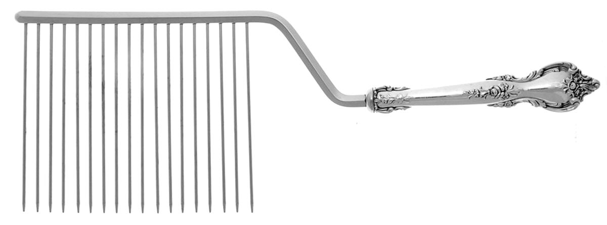 Delacourt (Sterling, 1966) Cake Breaker with Silverplate Prongs by Lunt Silver-1