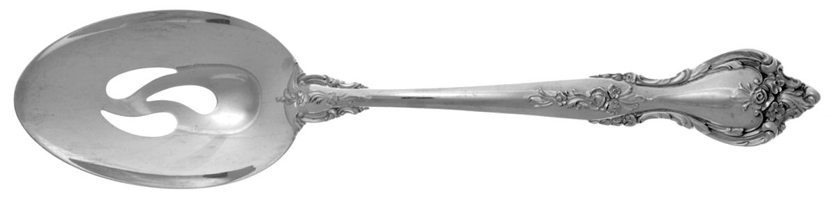 Delacourt (Sterling, 1966) Pierced Tablespoon (Serving Spoon) by Lunt Silver-1