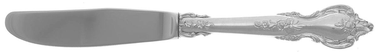 Delacourt (Sterling, 1966) Modern Hollow Butter Spreader (Stainless) by Lunt Silver-1